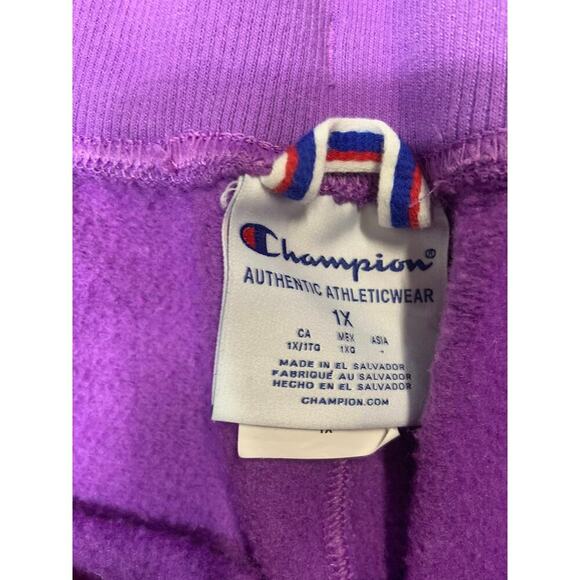 Champion Spell Out Jogger Sweatpants Women 1X Comfort Lounge Casual Comfy Warm - Picture 2 of 9